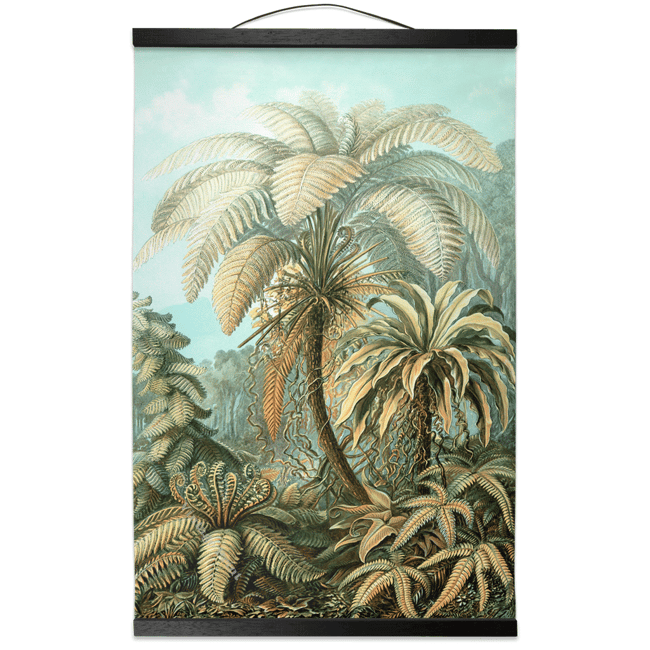 Filicinae, Retro Tropical Print, Palm tree Poster
