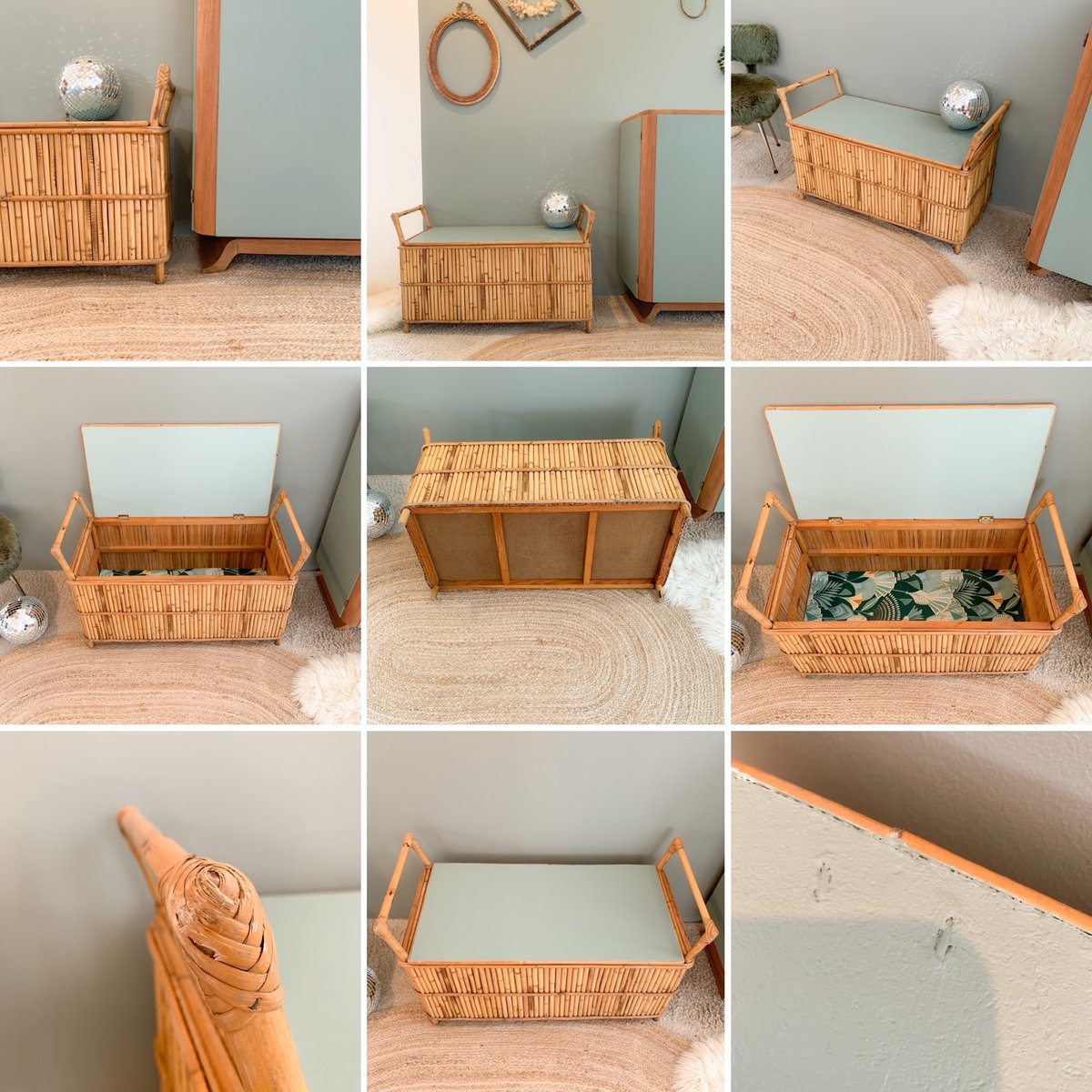 Image of VENDU/SOLD OUT Coffre en Rotin Mint