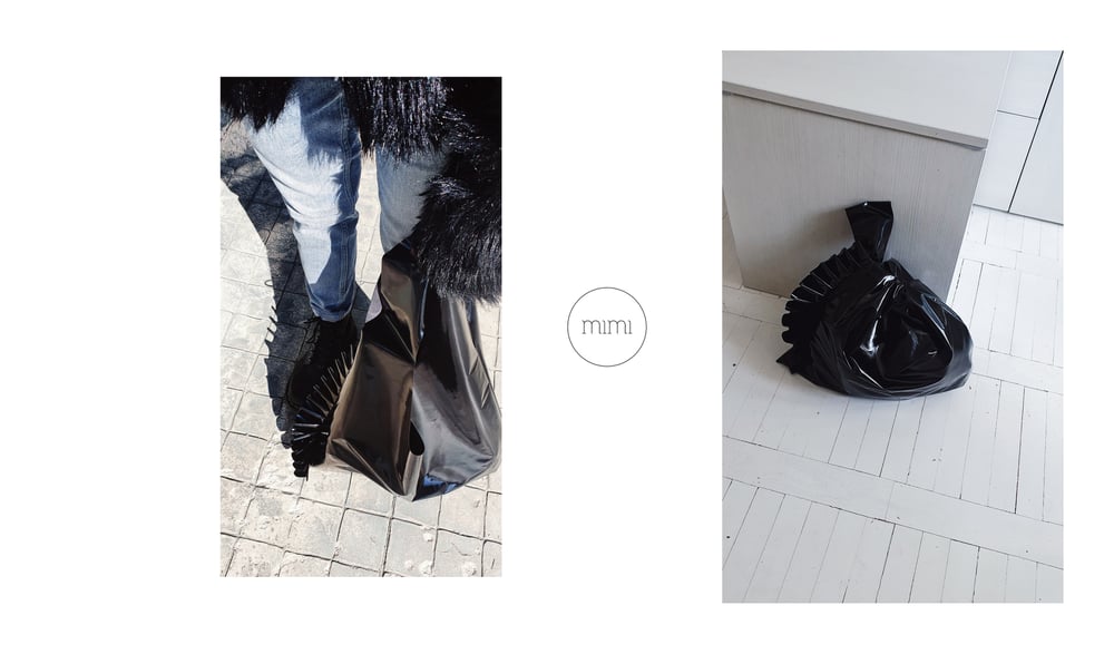 nakupovalna vrečka ECO - črni lak // ECO shopping bag - black lack