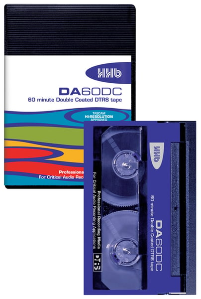 Image of HHB DA60DC 60 Minute Tascam Approved DTRS tape in an Album Case (Single)