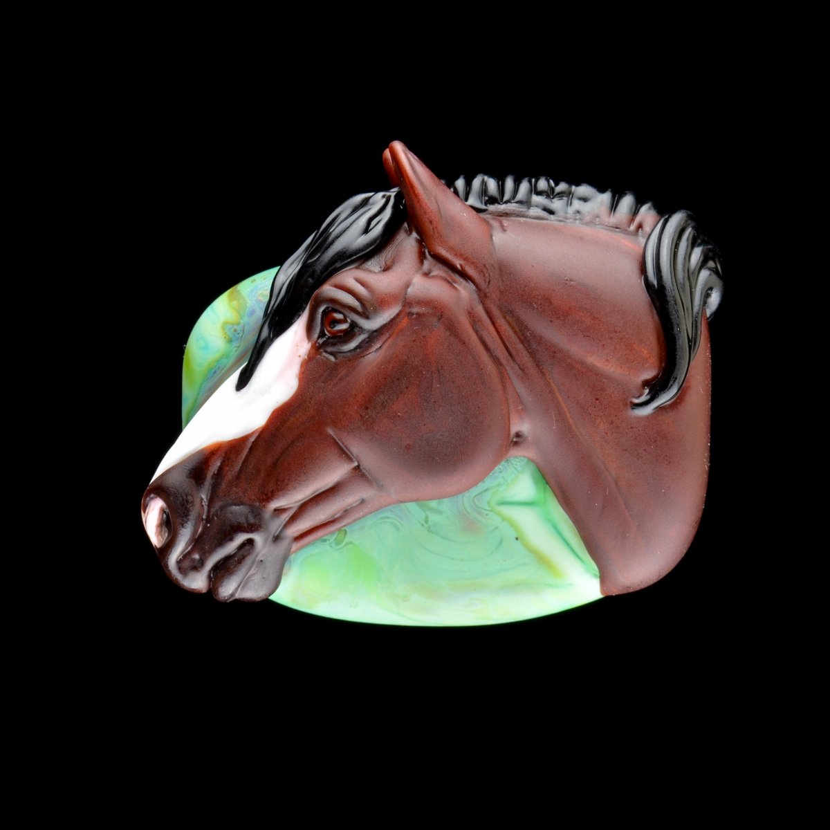 Image of XL. Beau - Bay Horse - Flamework Glass Sculpture Bead