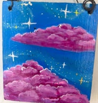 Image 1 of Blue and Pink Enchanted Portal Painting