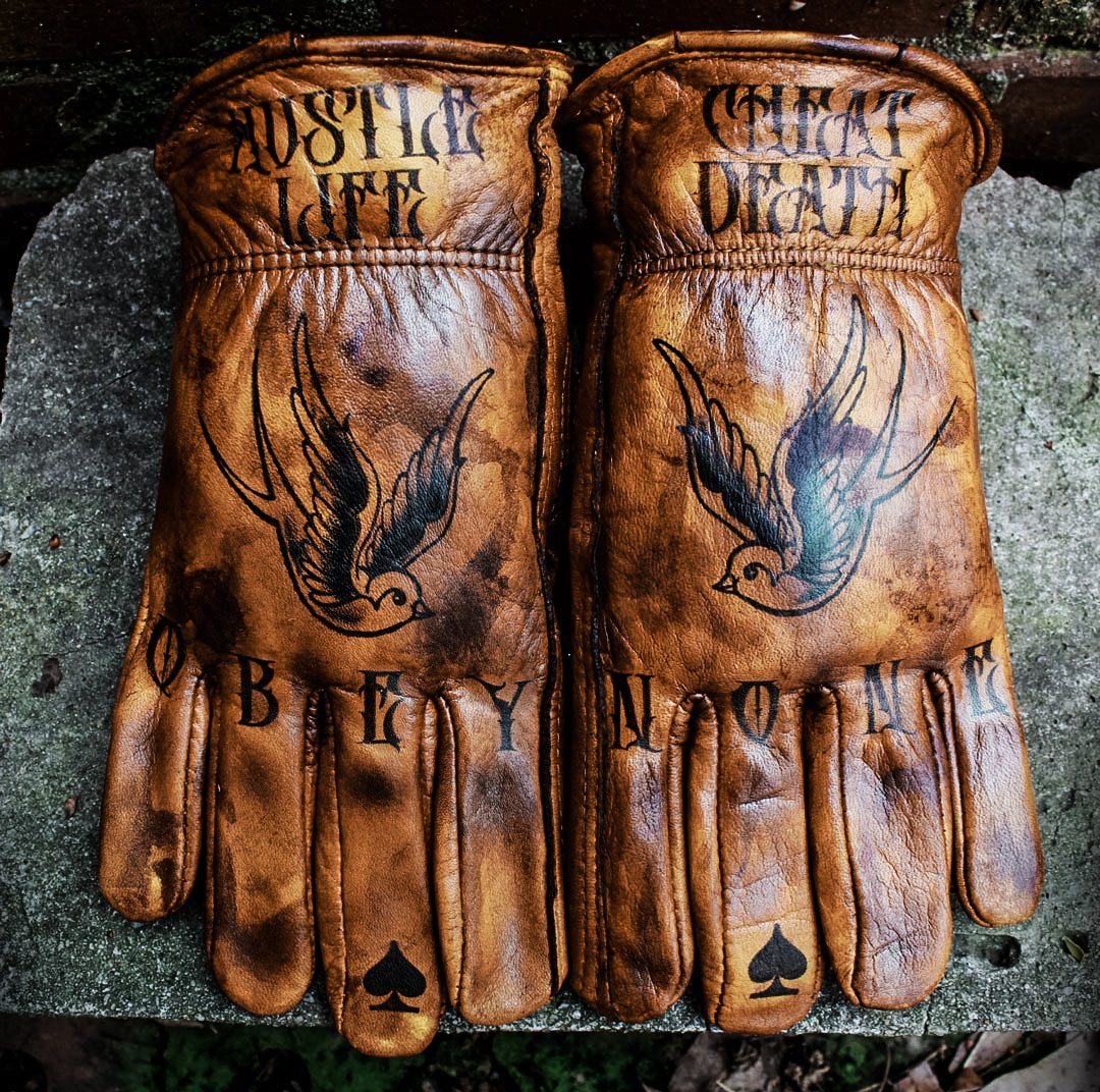 Custom store biker gloves