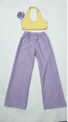 Multiple colours* Gingham wide leg trousers