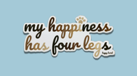 Image 1 of My Happiness Has Four Legs Sticker