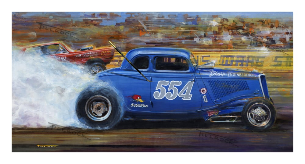 Image of "554 Fueled Coupe" Painting 13"X19" Print