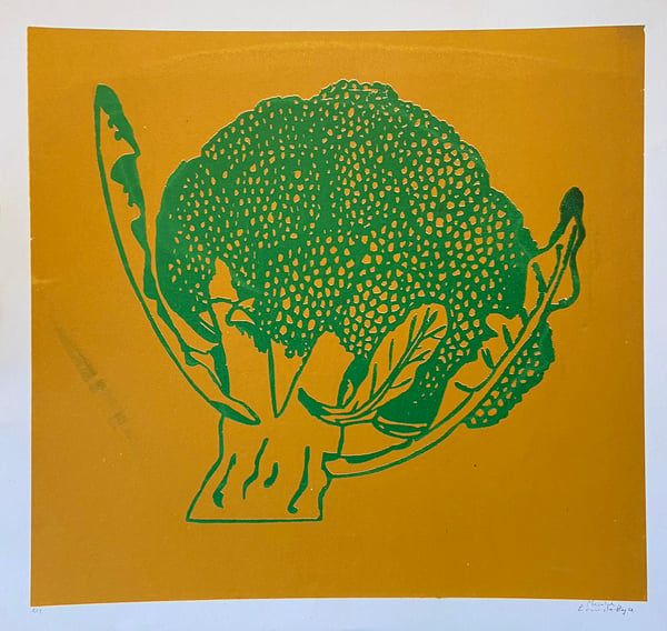 Image of Broccoli print (2015) by Charlie Evaristo-Boyce