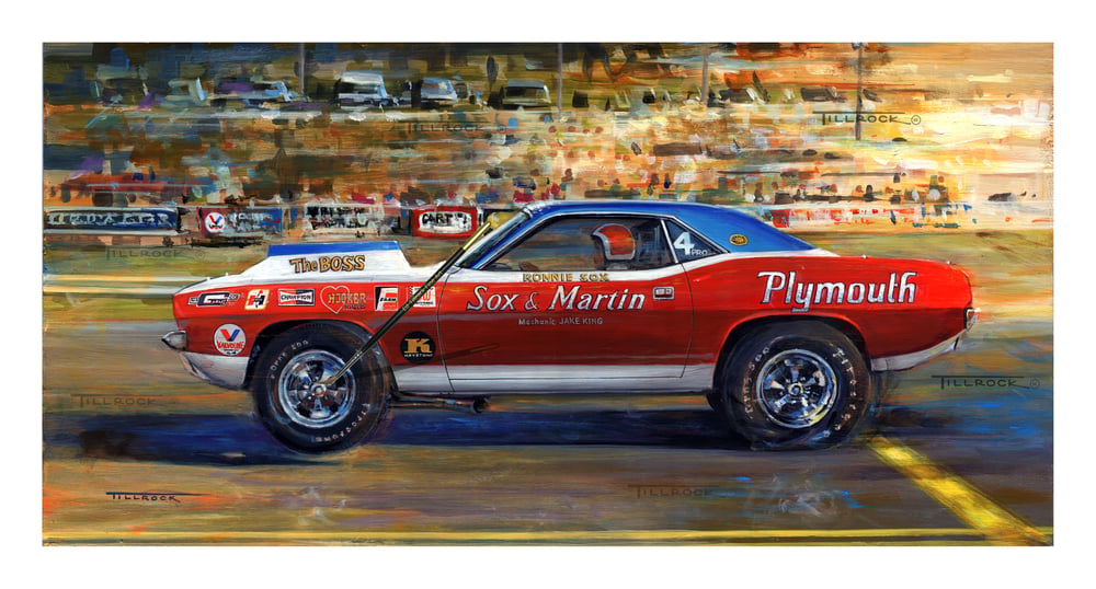 Image of "1971 Sox & Martin Cuda" Painting  (17x30) or (22" x 40")  Signed & Numbered Giclee' Prints