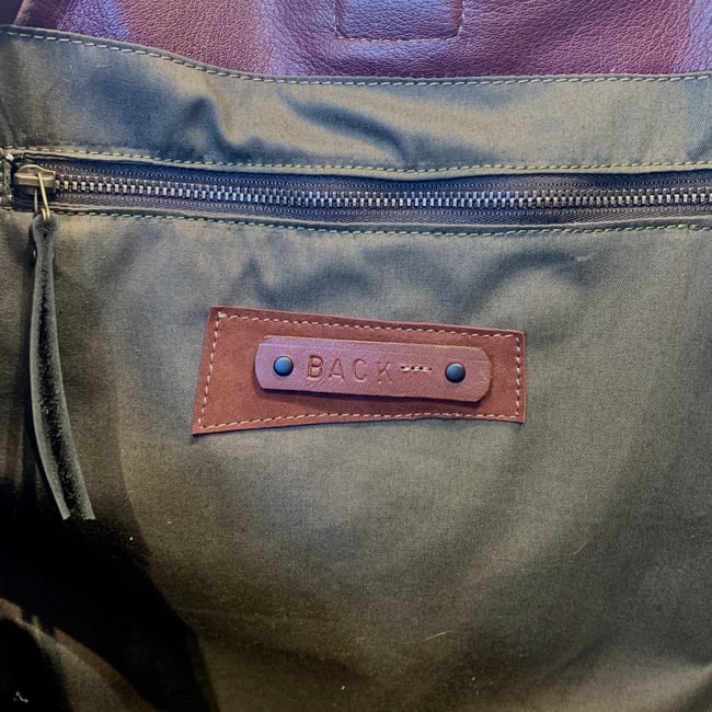 Two-toned Burgundy Reclaimed Leather Tote bag