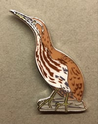 Image 2 of American Bittern - April 2021 - Enamel Pin Badge