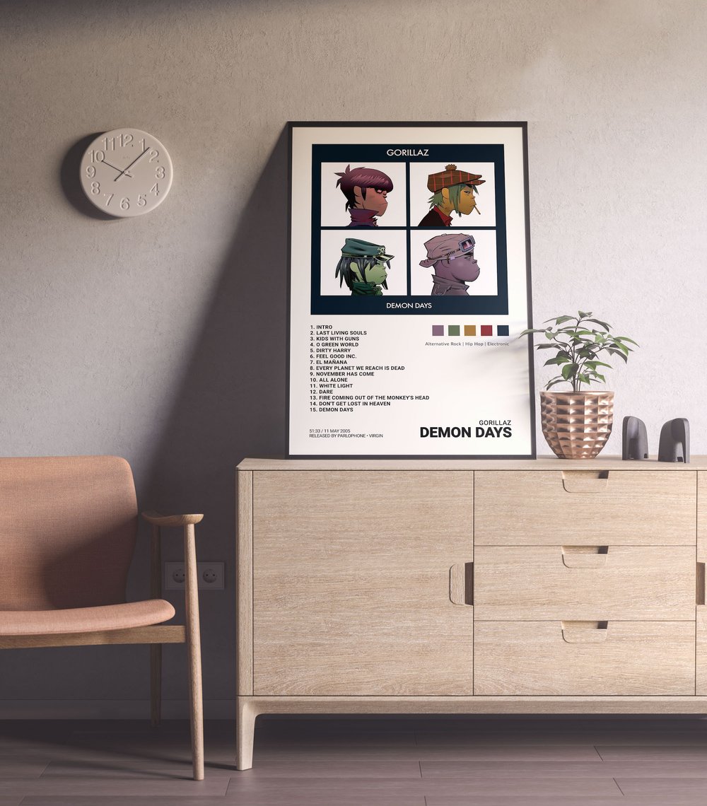 Gorillaz - Demon Days Album Cover Poster, Gorillaz Wallpaper