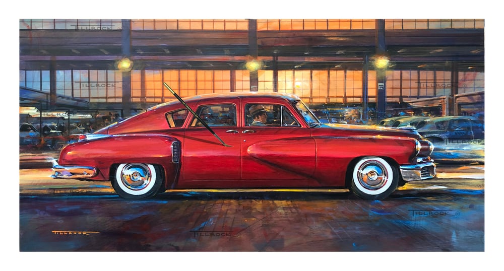 Image of "The Tucker 48" Painting   (17x30)  Signed & Numbered Giclee' Prints