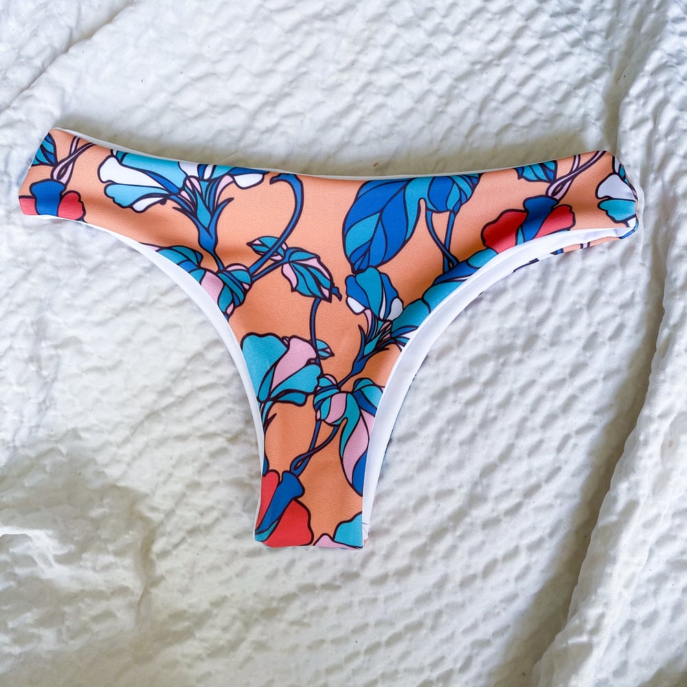 Image of ALLISUN BOTTOMS : PEACH DIP X WHITE 