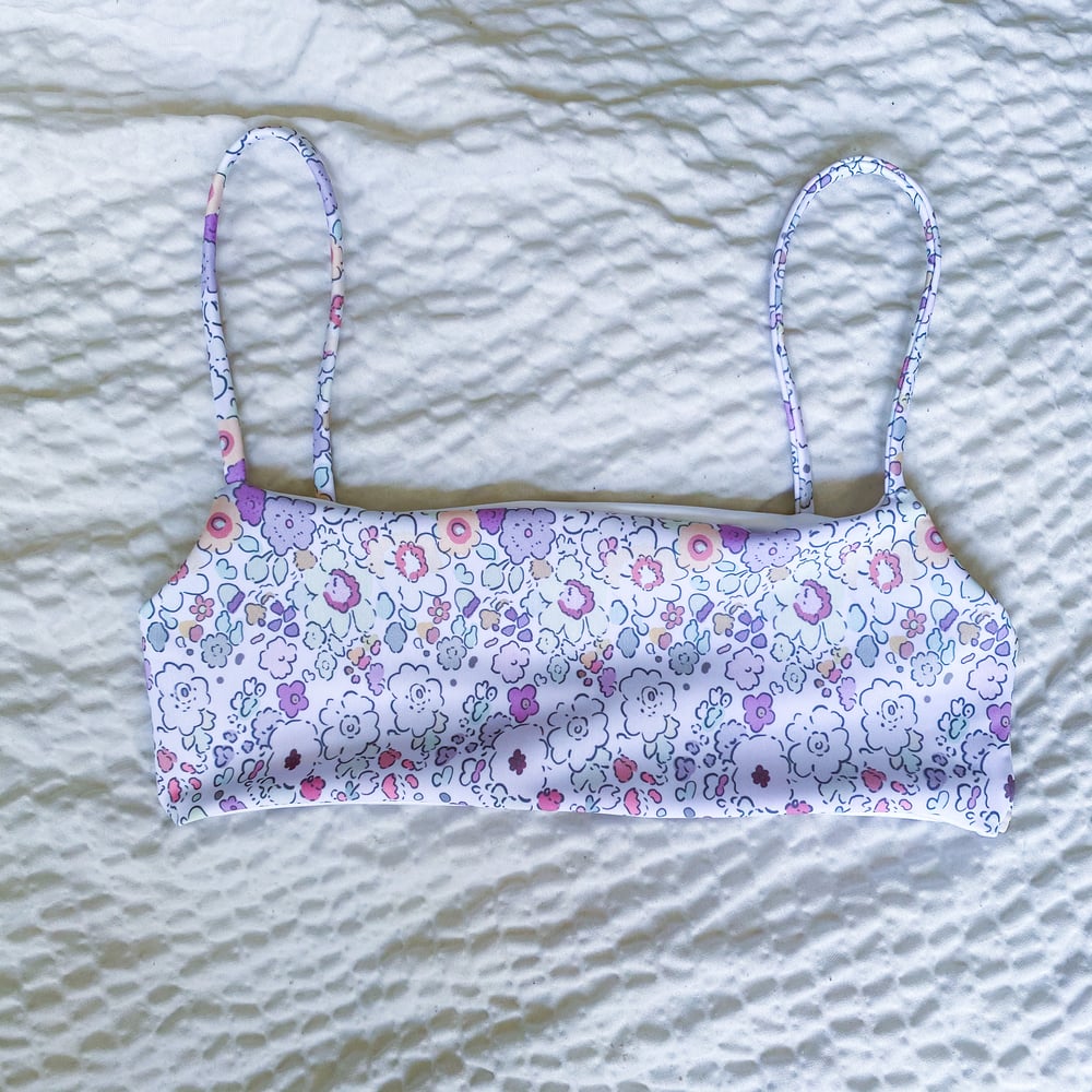 Image of LEXI TOP : FLORAL DAYDREAM X WHITE 
