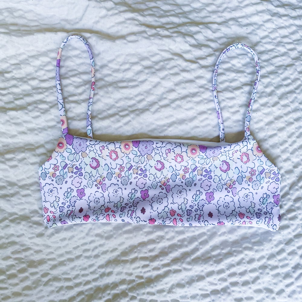 Image of LEXI TOP : FLORAL DAYDREAM X WHITE