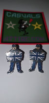 **LAST ONE**Brand new Casual Holding a blue and white flag. Football/Ultras Badge.