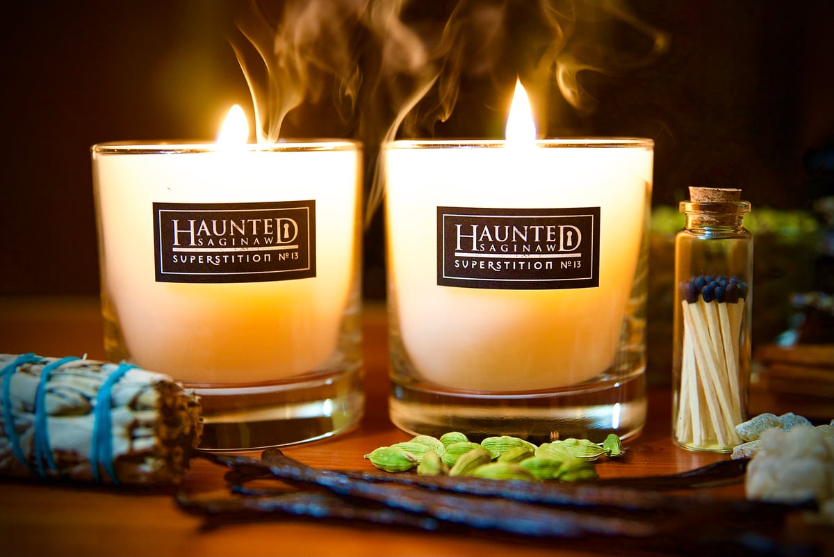 Superstition No. 13 Candle Double Pack Haunted Saginaw