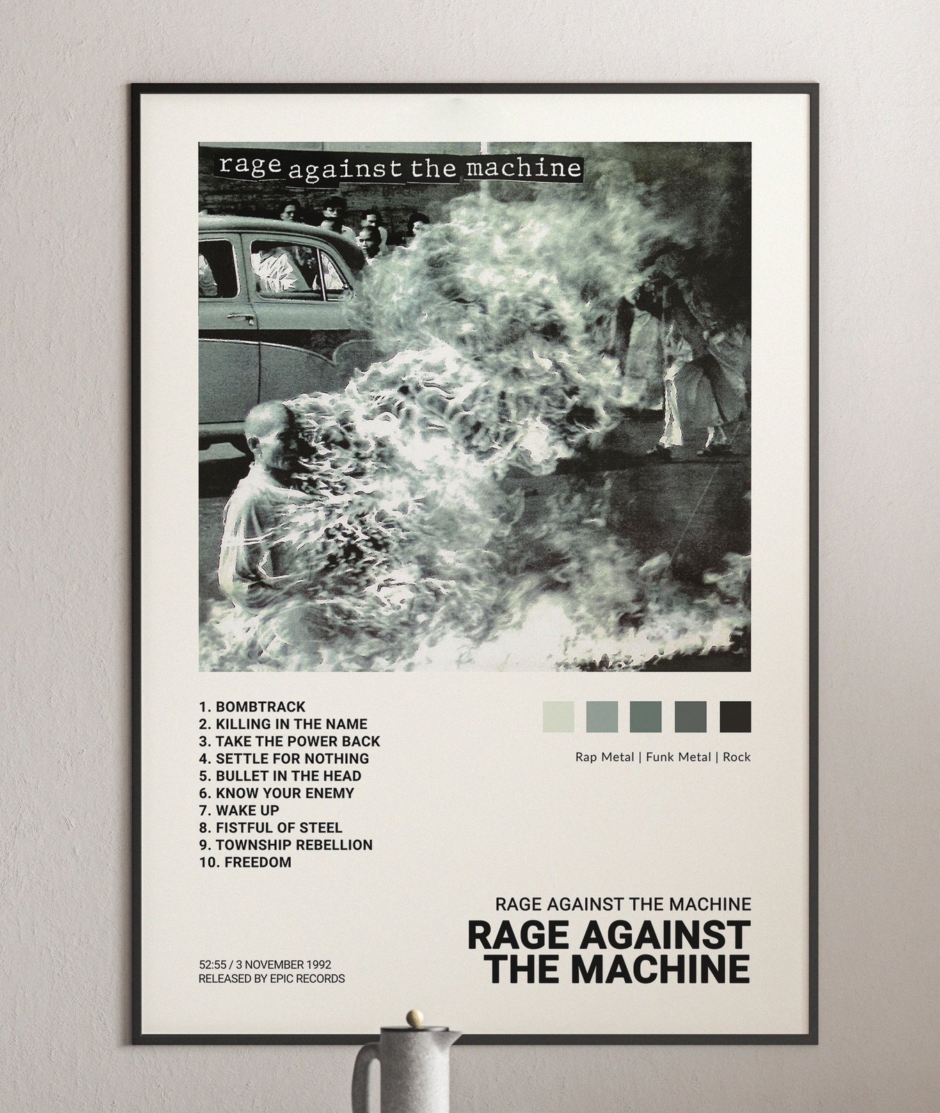 Rage Against The Machine Print Album cover art Print 