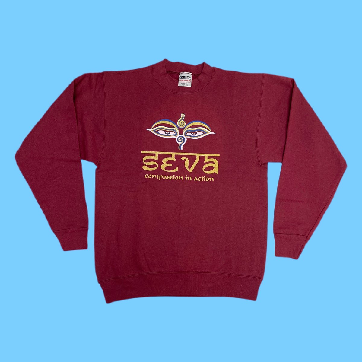 Original Vintage Grateful Dead 1990's Seva Long Sleeve Crewneck Sweatshirt!! - SMALL or MEDIUM