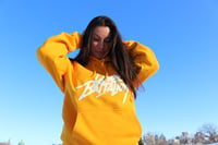 Image 2 of WHITE ON YELLOW HOODIE