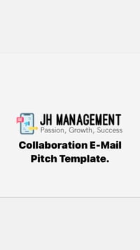 Collaboration E-Mail Pitch Template