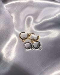 Image 3 of Dainty Butterfly Earrings (Silver + Gold)