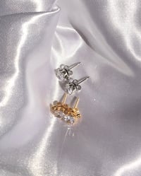 Image 4 of Dainty Butterfly Earrings (Silver + Gold)