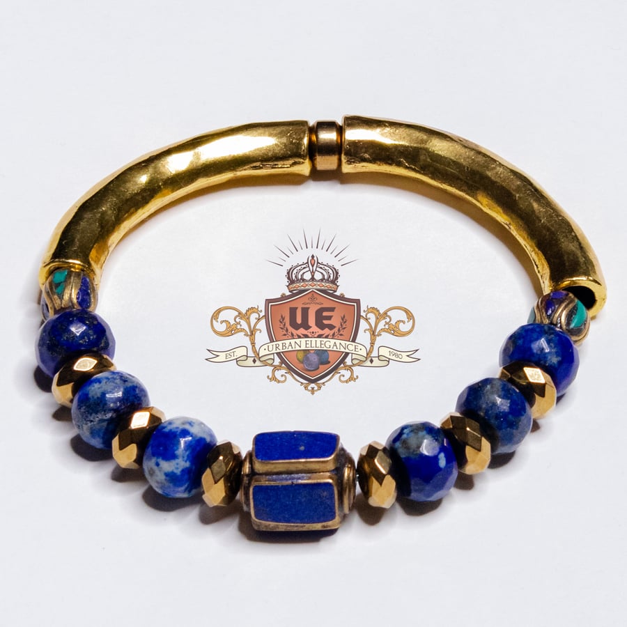 Image of I Bleed Lapis Dharma Bangle 