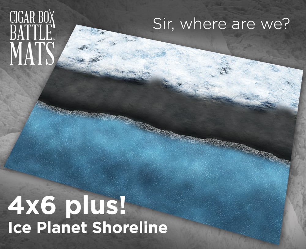 Image of Ice Planet Shoreline #1050 -- 6'x4' plus
