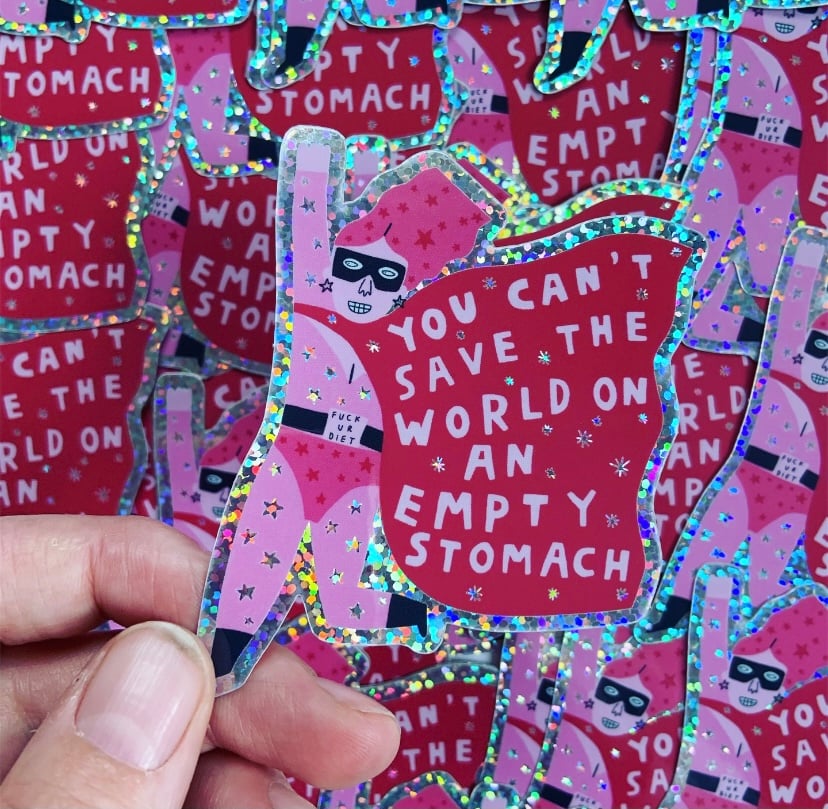 Image of Anti Diet Glitter Sticker
