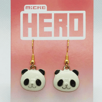 Panda Enamel Earring