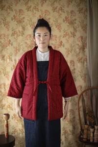 Image 1 of Hanten Jacket - Sashiko Stitch/ Red 