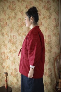 Image 2 of Hanten Jacket - Sashiko Stitch/ Red 