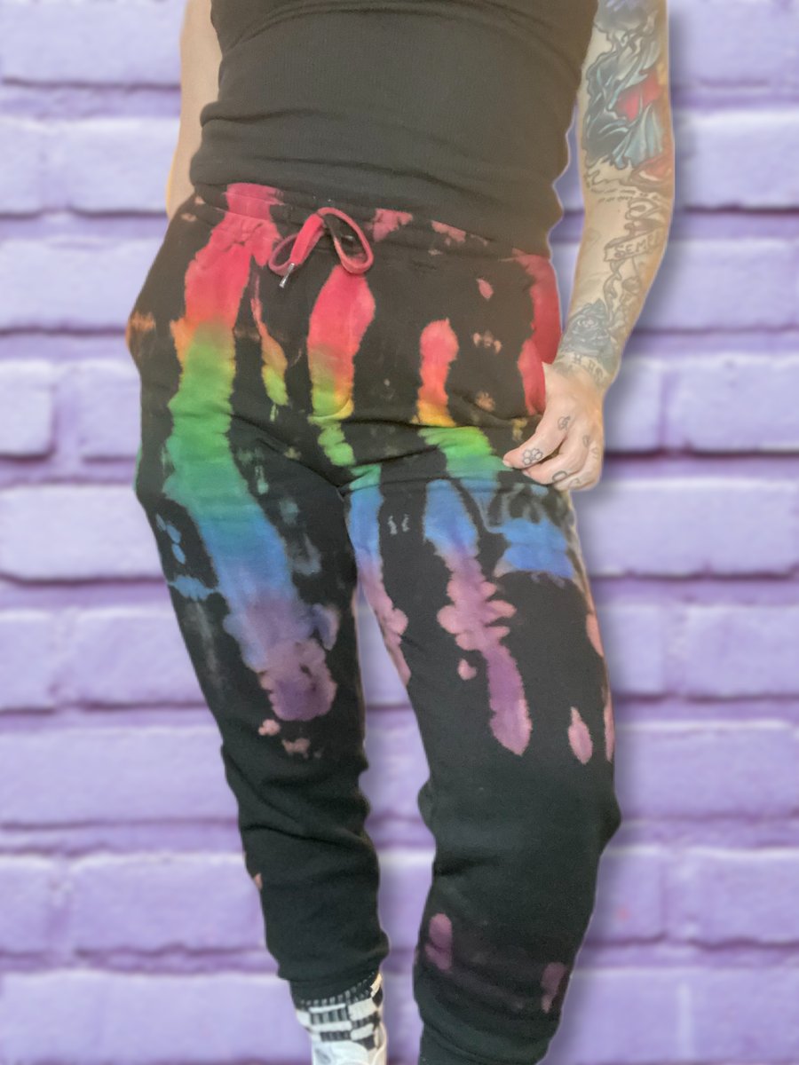  Rainbow Blast Womens Sweatpants Printed Baggy Jogger