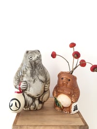 Image 1 of Porcelain Racoon - Grey