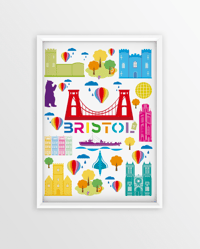 Image 1 of Bristol Landmarks Print