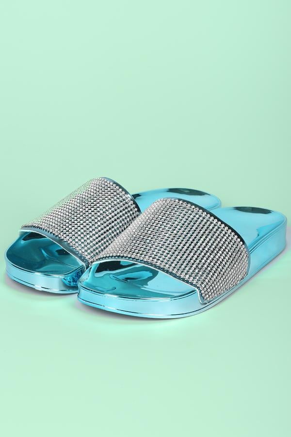 Image of Bling Bling Blue Slides