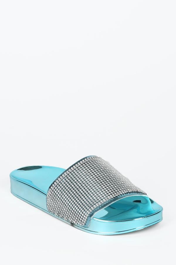 Image of Bling Bling Blue Slides