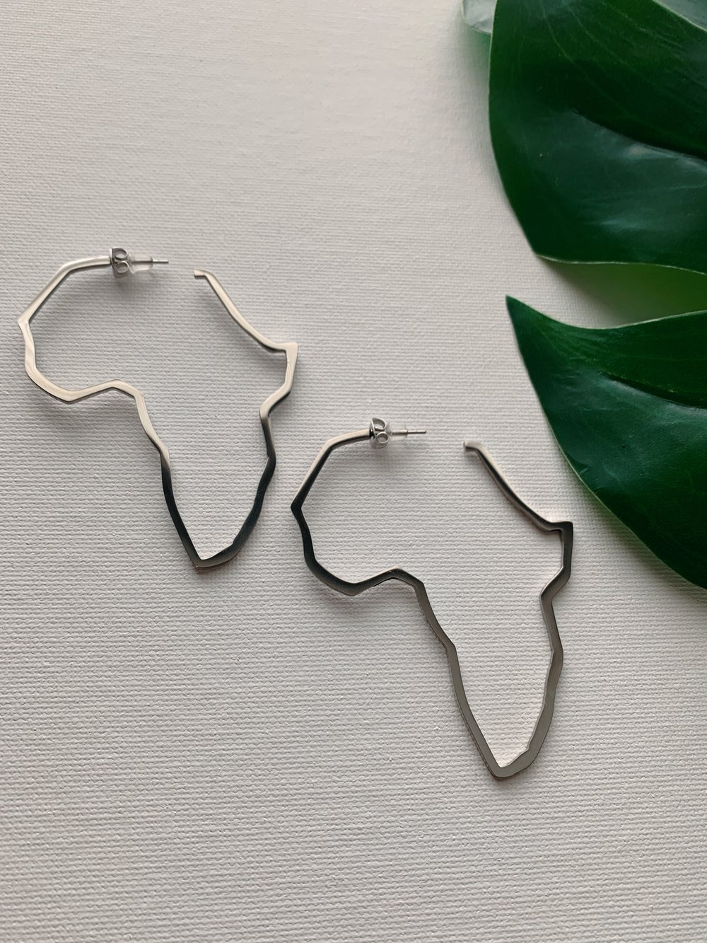 Image of MOTHERLAND DRIP Silver • Africa Earrings