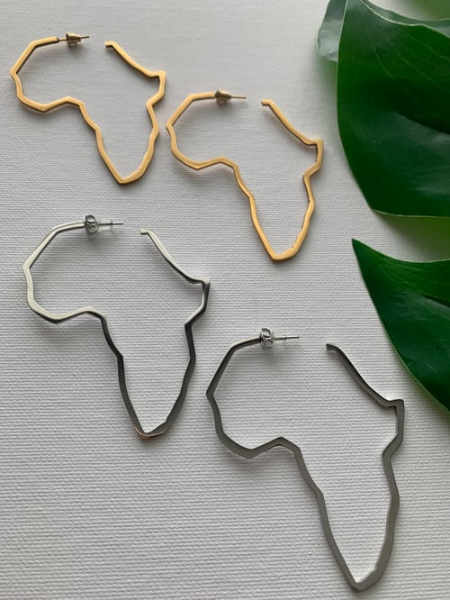 Image of MOTHERLAND DRIP Silver • Africa Earrings