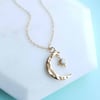 Moon + Star Necklace - Gold