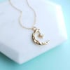 Moon + Star Necklace - Gold