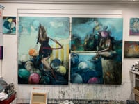 Image 2 of Painting / maleri / "The celebration – Lost in celebration XII" / 120x160 cm