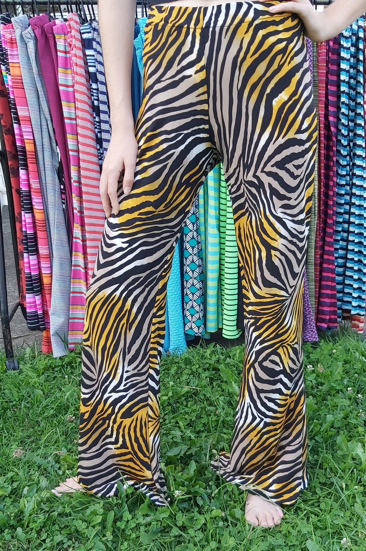 Image of KAT pants Zebra print lycra