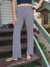 Image 1 of Kat pants - black/white thin stripe