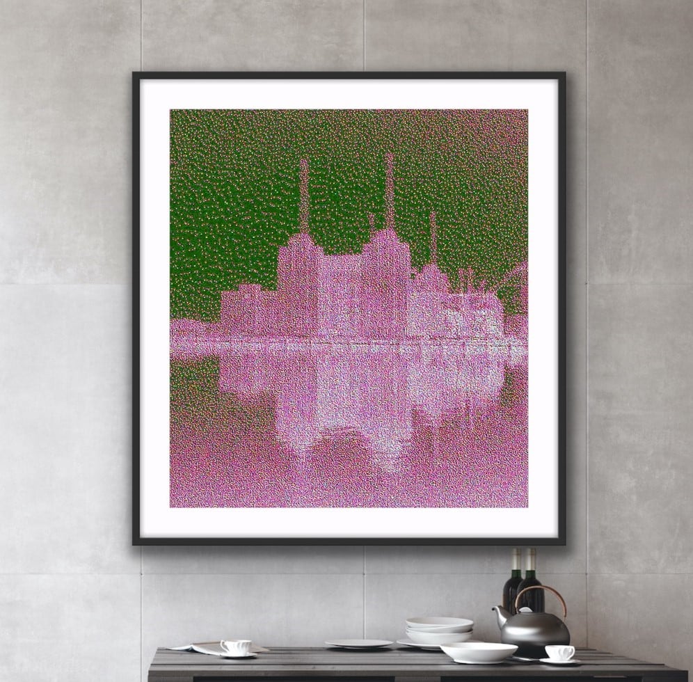 Pixel Power - Pink Green - Limited Edition Print 1/3
