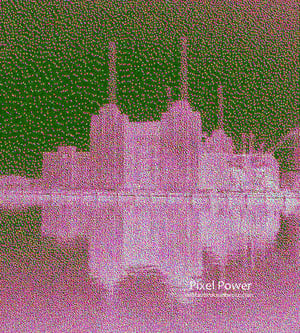 Pixel Power - Pink Green - Limited Edition Print 1/3