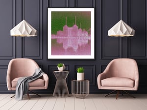 Pixel Power - Pink Green - Limited Edition Print 1/3
