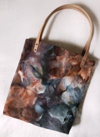 Image 1 of HAND SEWN CANVAS & LEATHER TOTE