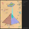 pyramid gets a visitor (original painting)